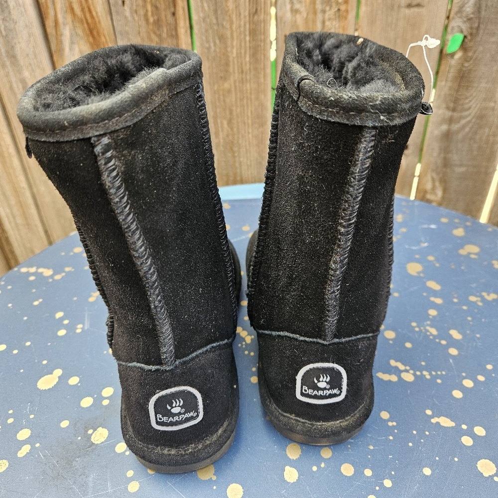 Bearpaw Black Suede Boots Women Size 5 - Picture 13 of 15
